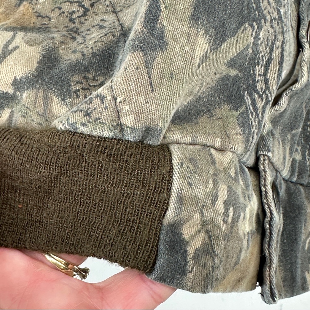 Men’s 3XL Mossy Oak Break Up Camouflage Bomber Jacket Vintage 80’s Camo - Picture 11 of 13